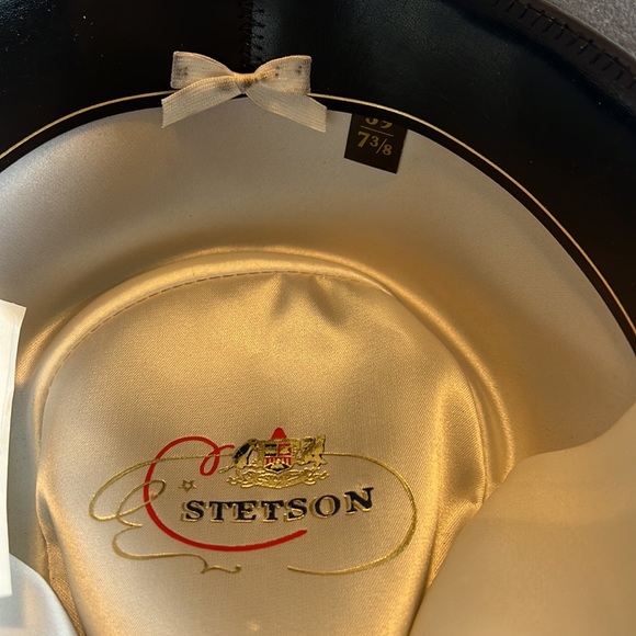 Stetson Downs felt fedora 7 3/8 - Picture 5 of 6